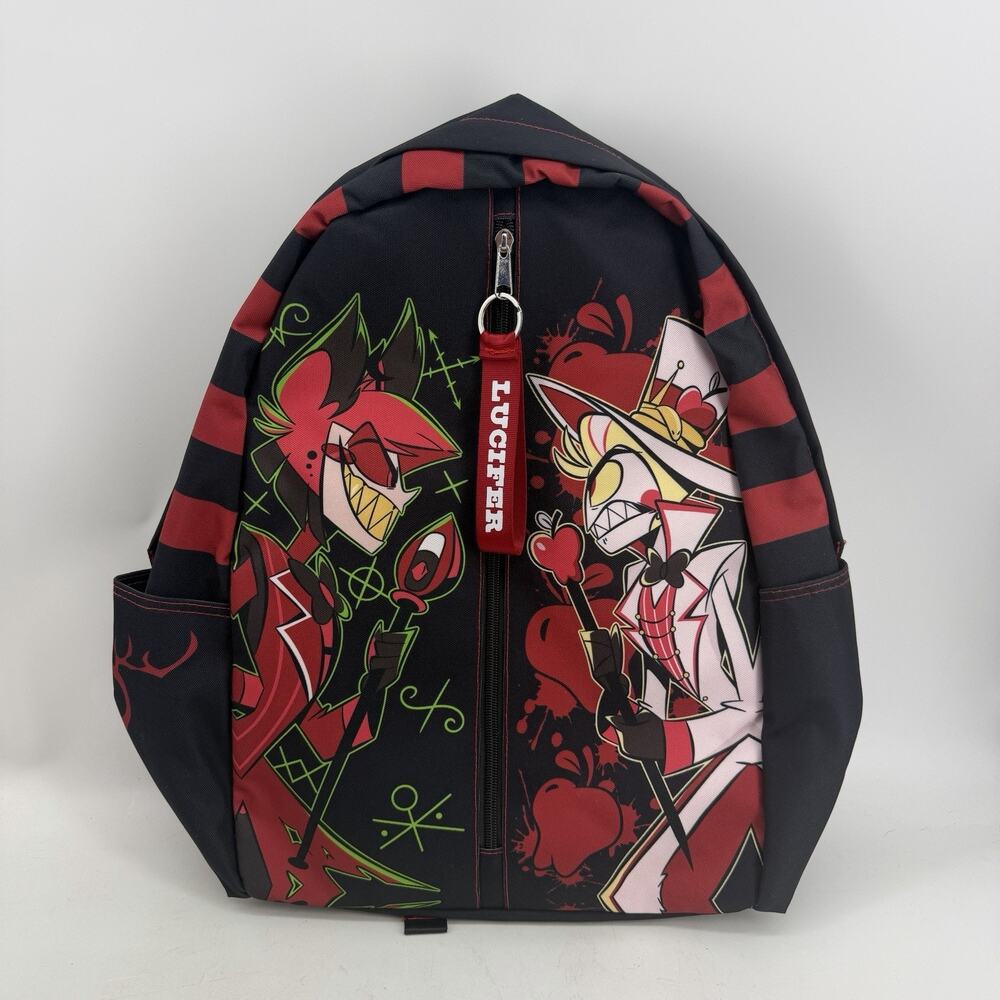 Hazbin Hotel Alastor Vs. Lucifer Backpack Padded Straps Tech Sleeve